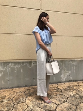 「LEINER（レイナー）のアイテム」を使った、nano・universe ららぽーと横浜 Womensさん（レディース・160cm）の夏コーディネート