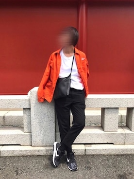 「Champion」｜「アイテム（カバーオール）」を使った、たこさん（メンズ・167cm）の春コーディネート