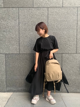 「instagramフォローお願いします」｜「アイテム（ワンピース/ドレス）」を使った、モンさん（レディース・154cm）の秋コーディネート