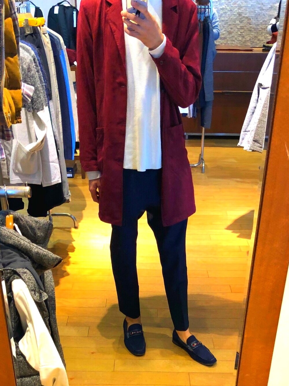 「お洒落さんとつながりたい、シンプルコーデ、秋コーデ、ootd、大学生、outfit、coordinate、コーディネート」｜「NANO universeのアイテム（パンツ、ブラック系）」を使った、Claw2さん（メンズ・187cm）の秋コーディネートの1枚目の写真