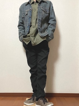 「くすみカラー」｜「アイテム（デニムジャケット）」を使った、Yuさん（メンズ・167cm）の春コーディネート