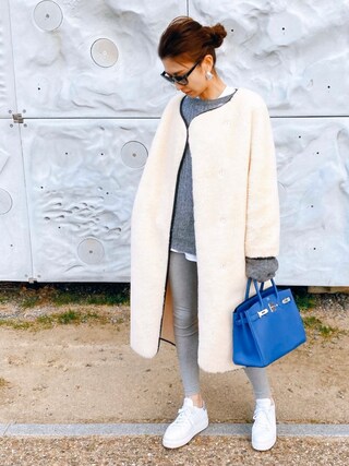 AKTE アクテ ロングボアコート セール】ロングボアコート（ノーカラーコート）｜AKTE（アクテ）の