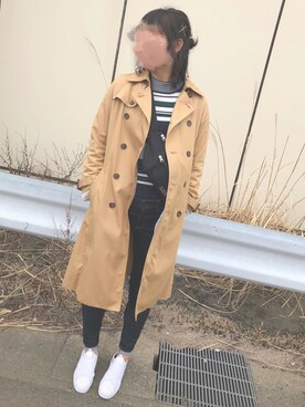 「UNIQLO（ユニクロ）のWOMEN ウルトラストレッチジーンズ（デニムパンツ）」を使った、ﾁｯﾁさん（レディース・164cm）の春コーディネート