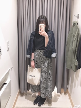 「Right-on（ライトオン）のアイテム（デニムジャケット）」を使った、ﾁｯﾁさん（レディース・164cm）の春コーディネート