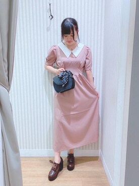 Majestic Legon マジェスティックレゴン レディース のワンピース ピンク 桃色系 半袖 コーディネート Zozotown