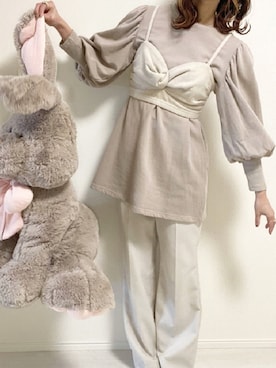 「消えそうな色コーデ」｜manaさん（レディース・159cm）の春コーディネート