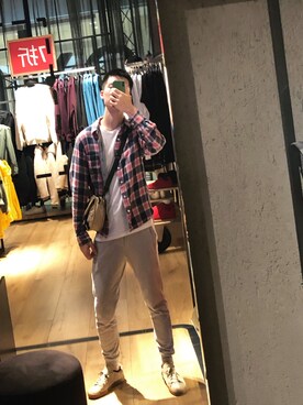 「日常」｜「アイテム（チノパンツ）」を使った、远山君_さん（メンズ・182cm）の冬コーディネート