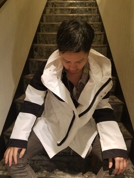 「LUSOR（ルーソル）のアイテム（ジャケット/アウター）」を使った、YUSAKU KOGAさん（メンズ・167cm）の秋コーディネート