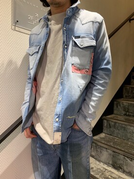 「surt（サート）のアイテム（トップス）」を使った、YUSAKU KOGAさん（メンズ・167cm）の春コーディネート