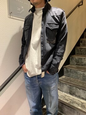 「surt（サート）のアイテム（トップス）」を使った、YUSAKU KOGAさん（メンズ・167cm）の春コーディネート