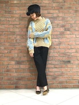 「FABIO RUSCONI（ファビオルスコーニ）のアイテム（パンプス）」を使った、moritaさん（レディース・159cm）の冬コーディネート