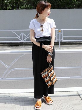 「CHIE MIHARA（チエミハラ）のアイテム」を使った、moritaさん（レディース・159cm）の夏コーディネート