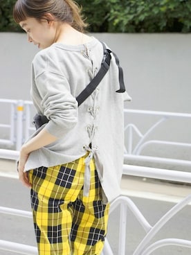 「アイテム（スウェット）」を使った、moritaさん（レディース・159cm）の夏コーディネート