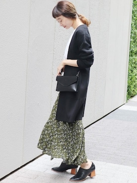 「ロングカーディガン」｜moritaさん（レディース・159cm）の秋コーディネート