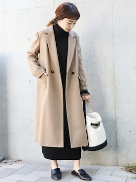 「sita parantica（シータパランティカ）のアイテム（トートバッグ）」を使った、moritaさん（レディース・159cm）の冬コーディネート