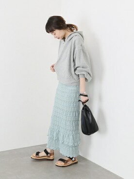 「JOURNAL STANDARD（ジャーナルスタンダード）のアイテム（スウェット）」を使った、moritaさん（レディース・159cm）の冬コーディネート