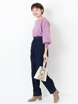 「MARROW（マロウ）のアイテム（バッグ）」を使った、moritaさん（レディース・159cm）の秋コーディネート