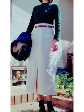 「LACOSTE」｜「アイテム（デニムジャケット）」を使った、t︎︎︎︎︎☺︎m︎︎︎︎︎omin*さん（レディース・164cm）の秋コーディネート