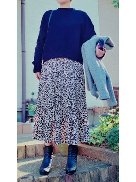 t︎︎︎︎︎☺︎m︎︎︎︎︎omin*さん(レディース・165cm)の冬コーディネート