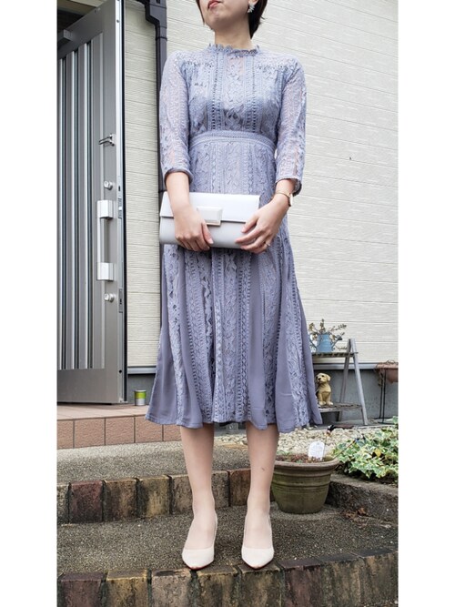 激安大特価 Mixレースフレアーワンピース Lagunamoon ラグナムーン Lady ミディアムドレス Luhacovice Cz