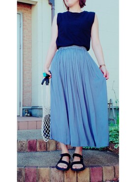 t︎︎︎︎︎☺︎m︎︎︎︎︎omin*さん（レディース・165cm）の夏コーディネート