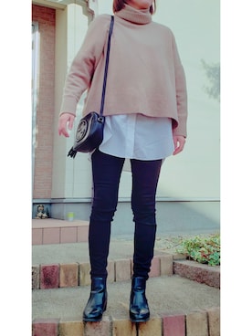 t︎︎︎︎︎☺︎m︎︎︎︎︎omin*さん（レディース・165cm）の冬コーディネート