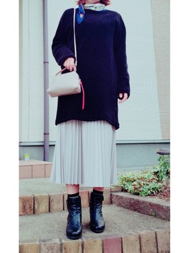 t︎︎︎︎︎☺︎m︎︎︎︎︎omin*さん（レディース・165cm）の冬コーディネート