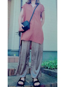 t︎︎︎︎︎☺︎m︎︎︎︎︎omin*さん（レディース・165cm）の夏コーディネート