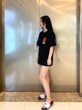 「SSUR（サー）のアイテム」を使った、Ashley-xhさん（レディース・167cm）の夏コーディネート