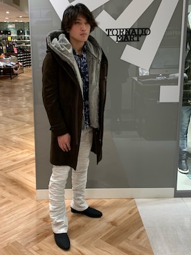 「ファッションの力を信じよう」｜「アイテム（スリッポン）」を使った、KASUYAさん（メンズ・170cm）の冬コーディネート