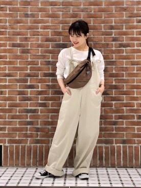 「SMITH'S（スミス）のアイテム（サロペット/オーバーオール）」を使った、coen Hiramaさん（レディース・148cm）の春コーディネート