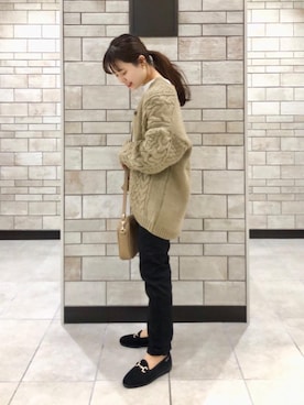 「ALBEROLA（アルベローラ）のアイテム」を使った、coen Hiramaさん（レディース・148cm）の秋コーディネート