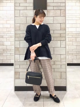 「ALBEROLA（アルベローラ）のアイテム」を使った、coen Hiramaさん（レディース・148cm）の秋コーディネート