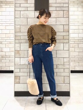 「ALBEROLA（アルベローラ）のアイテム」を使った、coen Hiramaさん（レディース・148cm）の秋コーディネート