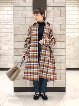 「ALBEROLA（アルベローラ）のアイテム」を使った、coen Hiramaさん（レディース・148cm）の秋コーディネート