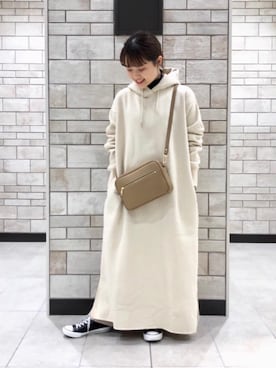 「coen（コーエン）のアイテム（スラックス）」を使った、coen Hiramaさん（レディース・148cm）の秋コーディネート