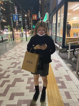 「OPENING CEREMONY（オープニングセレモニー）のアイテム（ショルダーバッグ）」を使った、mikuさん（レディース・150cm）の秋コーディネート