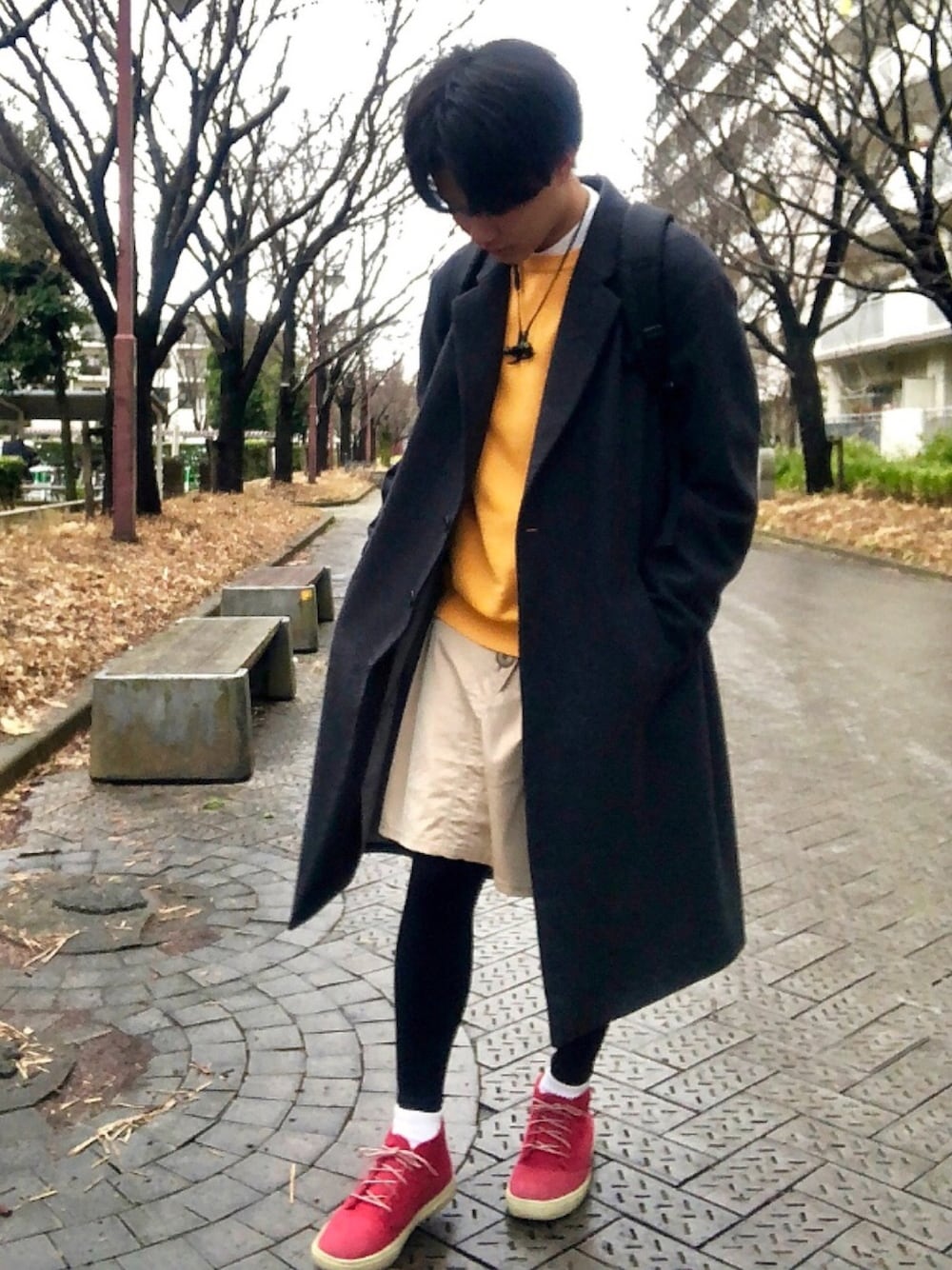 ◇NOBILIAオーバーサイズチェスターコートを使ったメンズ人気