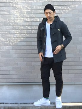「アイテム（ダッフルコート）」を使った、masappさん（メンズ・175cm・30代）の冬コーディネート