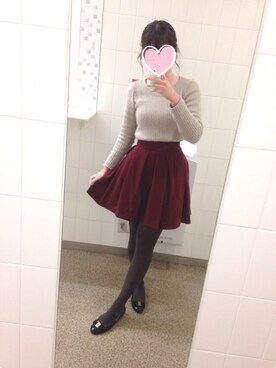 「L'EST ROSE（レストローズ）のアイテム（トップス）」を使った、yuzukaさん（レディース・166cm）の冬コーディネート