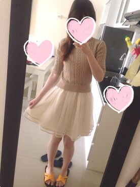 「L'EST ROSE（レストローズ）のアイテム（トップス）」を使った、yuzukaさん（レディース・166cm）の冬コーディネート