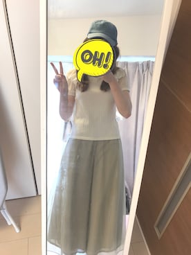 「Supreme.La.La.（シュープリームララ）のアイテム（パンツ）」を使った、yuzukaさん（レディース・166cm）の夏コーディネート