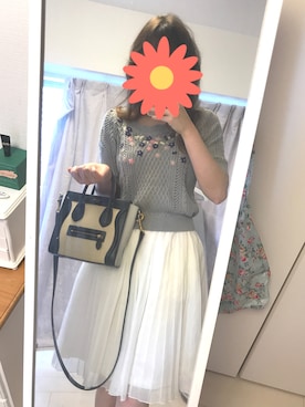 「Supreme.La.La.（シュープリームララ）のアイテム（ニット/セーター）」を使った、yuzukaさん（レディース・166cm）の夏コーディネート
