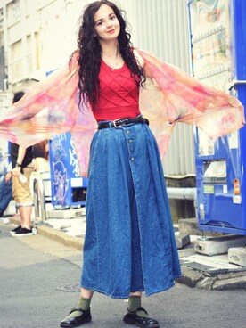 「orange」｜colorfulkittendollyさん（レディース・175cm）の秋コーディネート