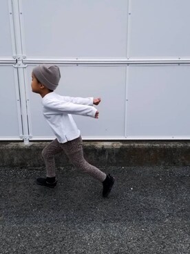 「息子コーデ」｜「アイテム（ニットキャップ/ビーニー）」を使った、shu.__278さん（キッズ・130cm）の秋コーディネート