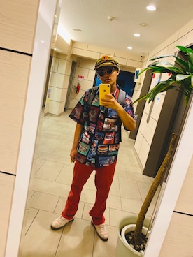 「COREFIGHTER（コアファイター）のアイテム（帽子）」を使った、A.F.Gさん（メンズ・160cm）の夏コーディネート