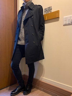 「BlackLabelのアイテム」を使った、たかせんさん（メンズ・177cm）の冬コーディネート