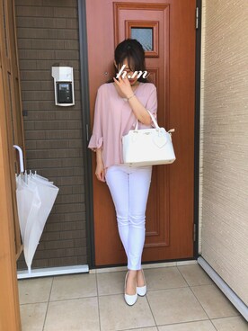 「ショッピング」｜「アイテム（パンプス）」を使った、h.mさん（レディース・156cm）の春コーディネート
