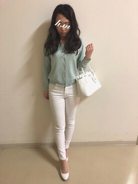 「ショッピング」｜「アイテム（パンプス）」を使った、h.mさん（レディース・156cm）の春コーディネート