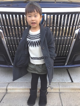 ki☺︎hoさん（キッズ・90cm）の冬コーディネート